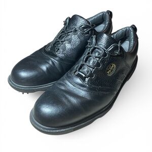 Men’s Size 10 FootJoy DryJoys Black Golf Shoes Spiked